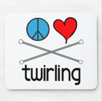Peace Love Twirling mousepads by DanceTwirlObsessions Peace Love Twirling mousepads