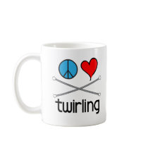 Peace Love Twirling Coffee Mug