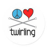 Peace Love Twirling Sticker