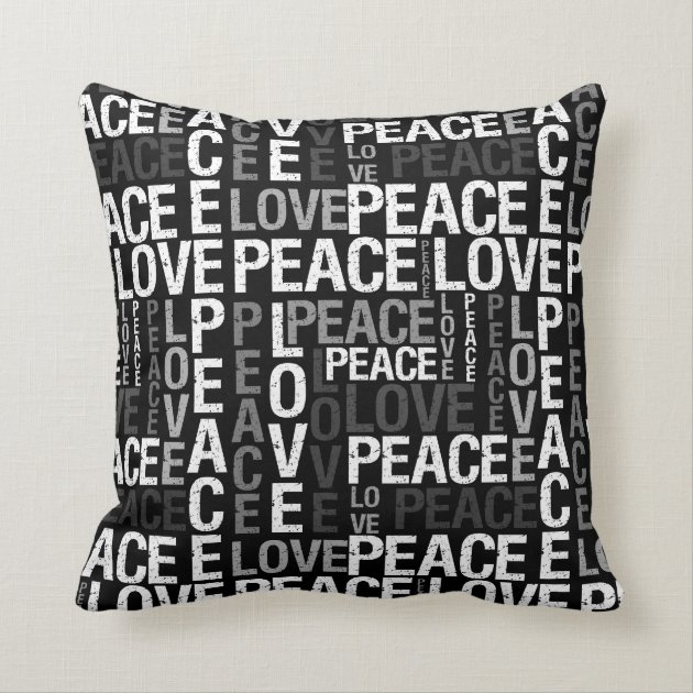 Peace Love Typography Pillows-1