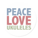 Peace Love Ukuleles Stickers