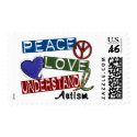 PEACE LOVE UNDERSTAND AUTISM postage by awarenessgifts PEACE LOVE UNDERSTAND AUTISM postage