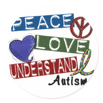 PEACE LOVE UNDERSTAND AUTISM STICKER