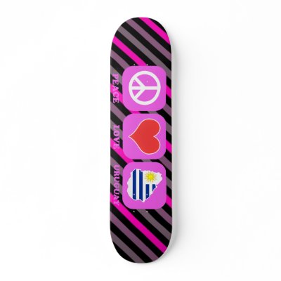 Peace Love Uruguay Skate Boards by coolcountry