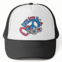 Peace Love USA Hat