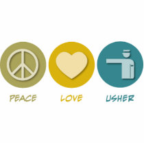 Peace Love Usher photo sculptures