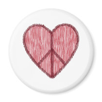 Peace, Love, Valentines magnets