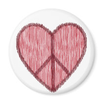 Peace, Love, Valentines magnets