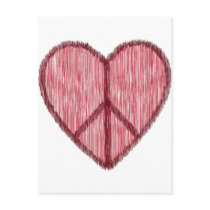 Peace, Love, Valentines postcards