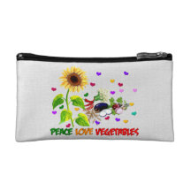 Peace Love Vegetables Cosmetics Bags