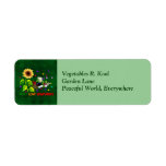 Peace Love Vegetables Custom Return Address Label