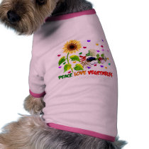 Peace Love Vegetables Dog Shirt