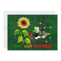 Peace Love Vegetables Custom Invite