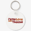 Peace Love Veggies keychain