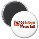 Peace Love Veggies magnet