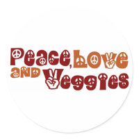 Peace Love Veggies sticker