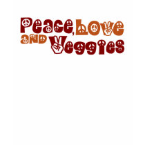 Peace Love Veggies t-shirts by worldsfair Peace Love Veggies t-shirts