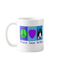 Peace Love Vet Tech mugs by gailg1957 Peace Love Vet Tech mugs