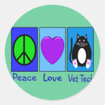 Peace Love Vet Tech Sticker