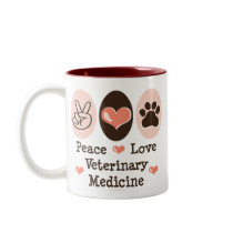 Peace Love Veterinary Medicine Mug