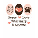 Peace Love Veterinary Medicine T-shirt by MedicalTeesGifts Peace Love Veterinary Medicine T-shirt