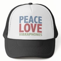 Peace Love Vibraphones hats by TeeShirtsTShirts Peace Love Vibraphones hats