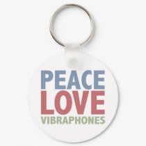 Peace Love Vibraphones keychains by TeeShirtsTShirts Peace Love Vibraphones keychains