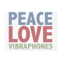 Peace Love Vibraphones postcards by TeeShirtsTShirts Peace Love Vibraphones postcards