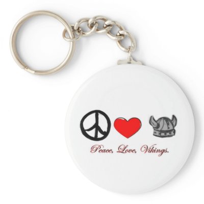 peace love vikings key chains