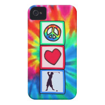 Peace, Love, Vintage Golf Case-Mate iPhone 4 Case