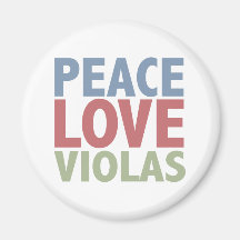 Peace Love Violas Magnet