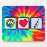 Peace, Love, Violins Mouse Pad