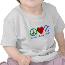 Peace Love Virgo Gifts and Products Tee Shirts