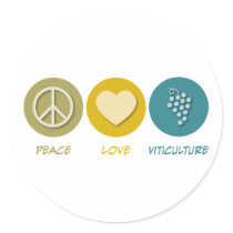 Peace Love Viticulture stickers by 1000suns Peace Love Viticulture stickers