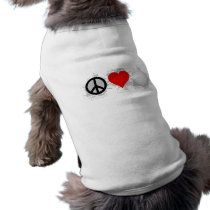 Peace Love Volleyball  Emblem 1 Pet Tee