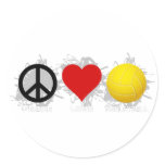 Peace Love Volleyball  Emblem 2 Stickers