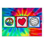 Peace, Love, Volleyball Greeting Cards