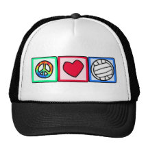 Peace, Love, Volleyball Hat