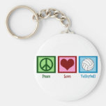 Peace Love Volleyball Key Chain