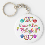 PEACE LOVE VOLLEYBALL KEYCHAINS