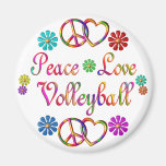 PEACE LOVE VOLLEYBALL MAGNETS