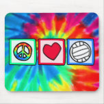 Peace, Love, Volleyball Mouse Pads