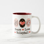 Peace Love Volleyball Mug