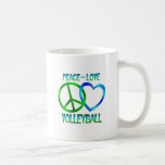 Peace Love VOLLEYBALL Mugs