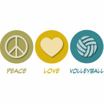 Peace Love Volleyball Cut Out
