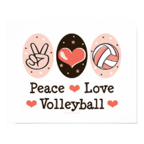 Peace Love Volleyball Poster posters