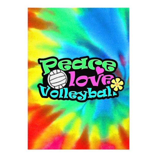 Peace, Love, Volleyball; Retro Custom Announcements