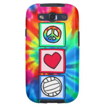 Peace, Love, Volleyball Samsung Galaxy S3 Case