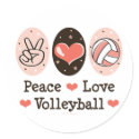 Peace Love Volleyball Sticker