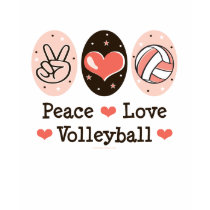 Peace Love Volleyball T shirt